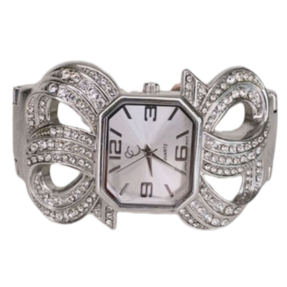 Bow Rhinestone Watch | Stainless Steel - Picture 2 of 6
